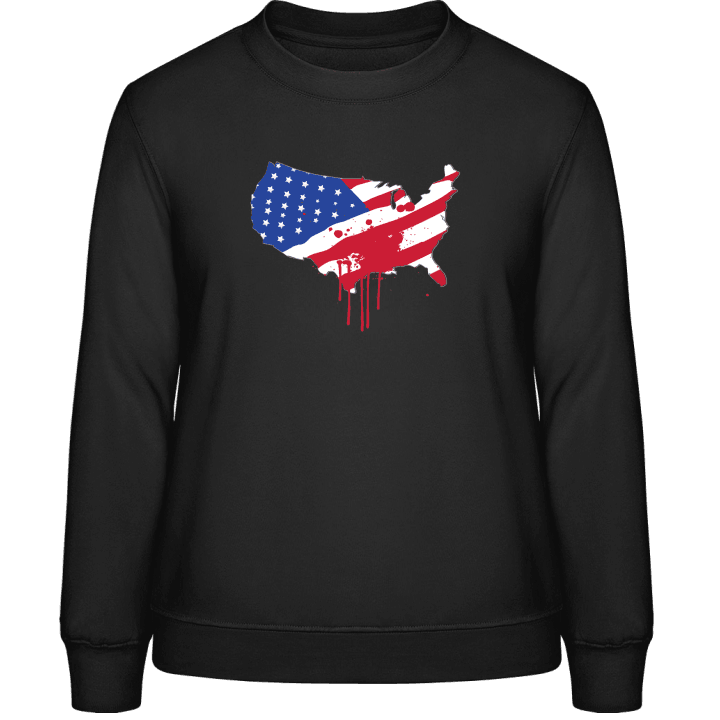 Bloody USA Map Sweatshirt för kvinnor contain pic