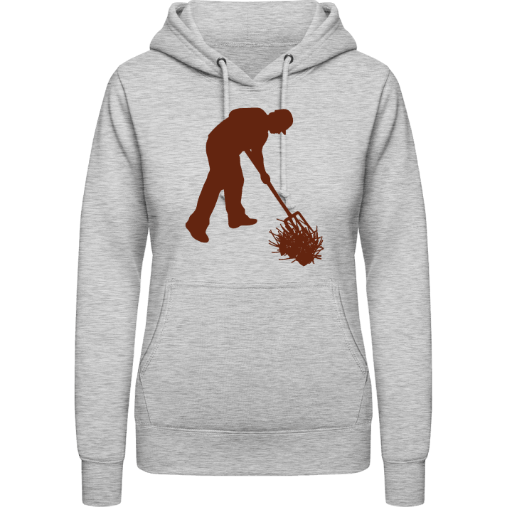 Farmer With Pitchfork Vrouwen Hoodie contain pic