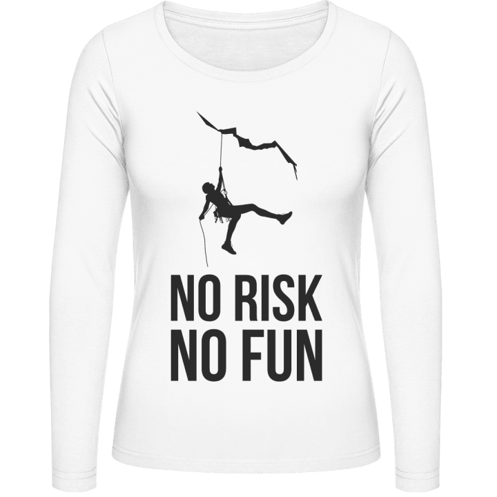 No Risk No Fun Vrouwen Lange Mouw Shirt contain pic