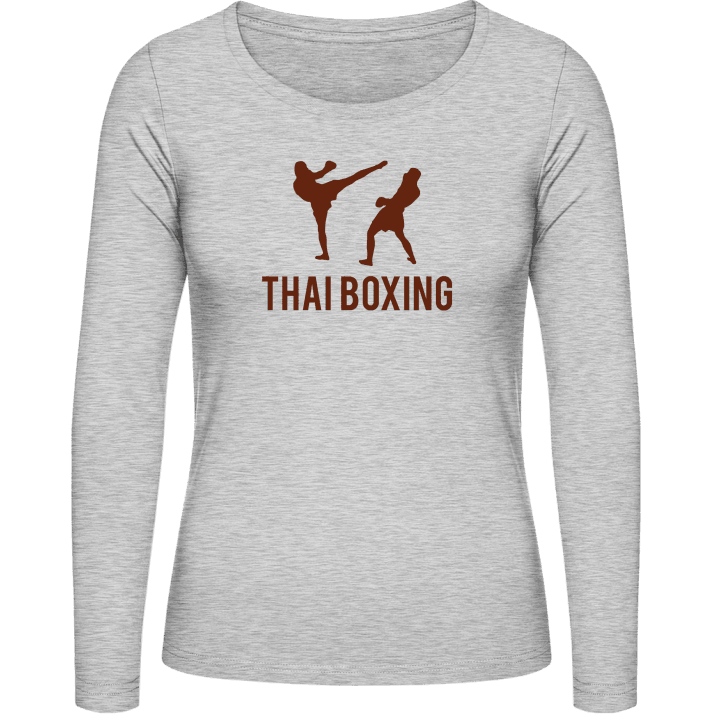 Thai Boxing Silhouette T-shirt à manches longues pour femmes 0 image