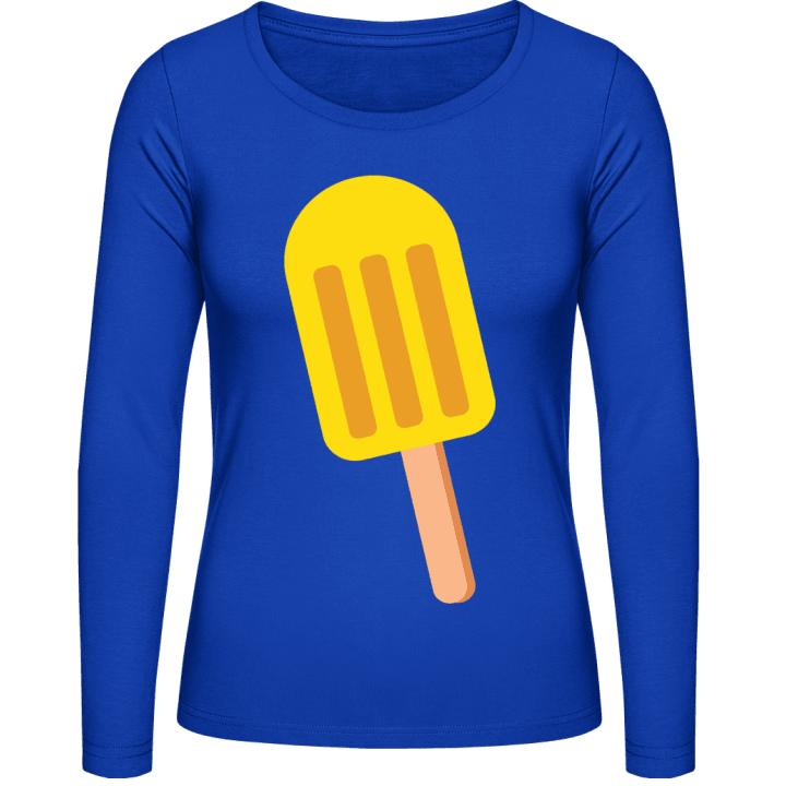 Yellow Ice cream T-shirt à manches longues pour femmes contain pic