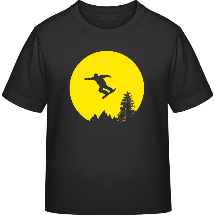 Snowboarder in Moonlight T-shirt til børn 0 image