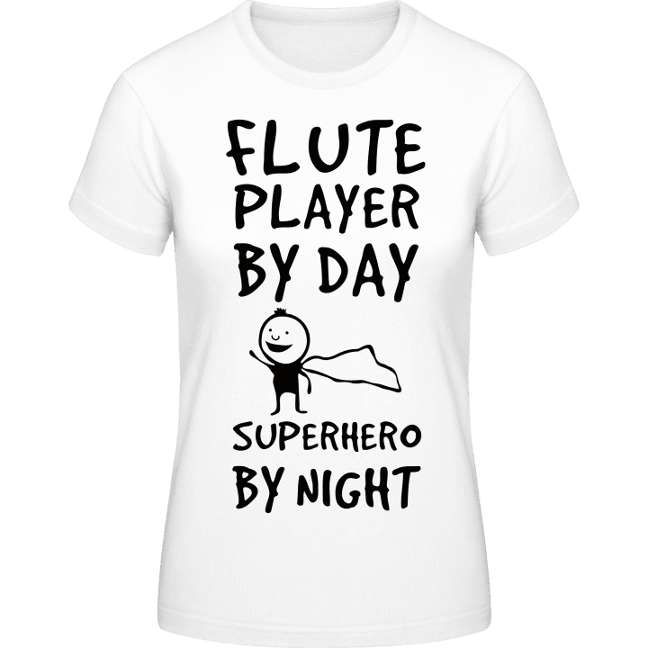 Flute Player By Day Superhero By Night T-shirt pour femme contain pic
