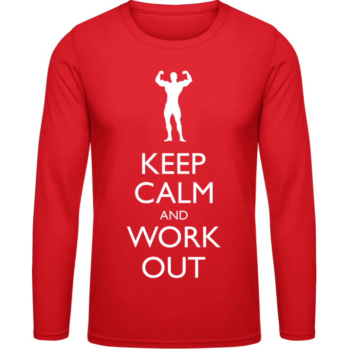 Keep Calm and Work Out Langarmshirt contain pic
