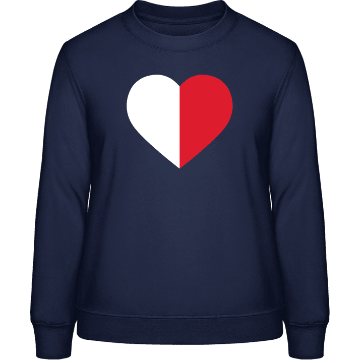 Malta Heart Flag Sweat-shirt pour femme contain pic
