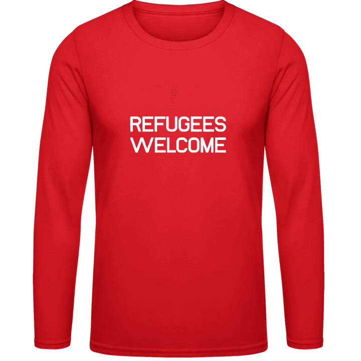 Refugees Welcome Slogan Langermet skjorte contain pic