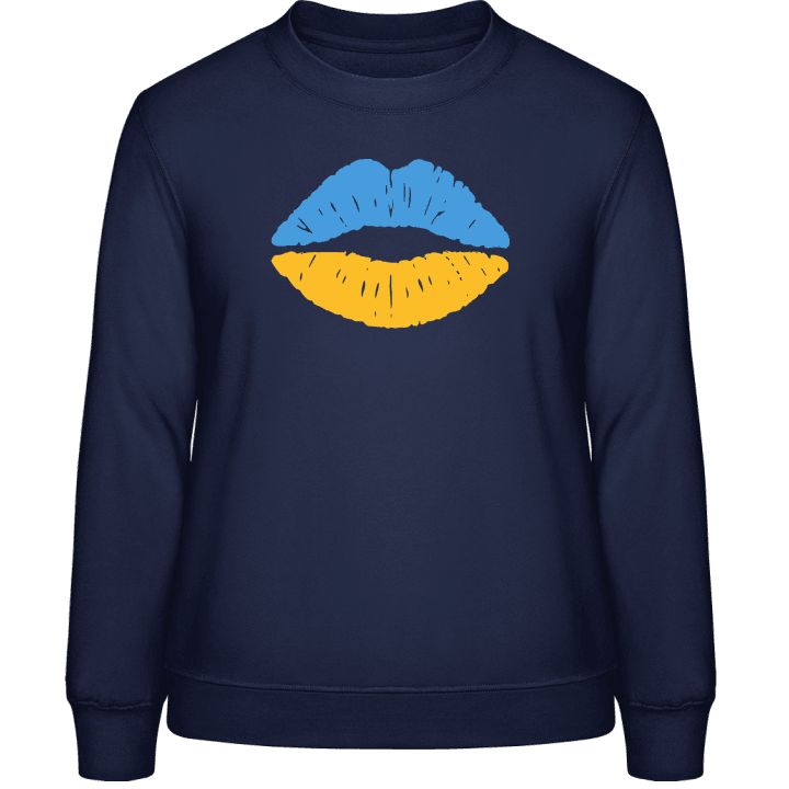 Ukraine Kiss Flag Sweatshirt för kvinnor contain pic