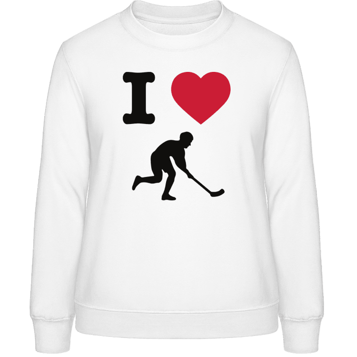 I Love Hockey Frauen Sweatshirt contain pic