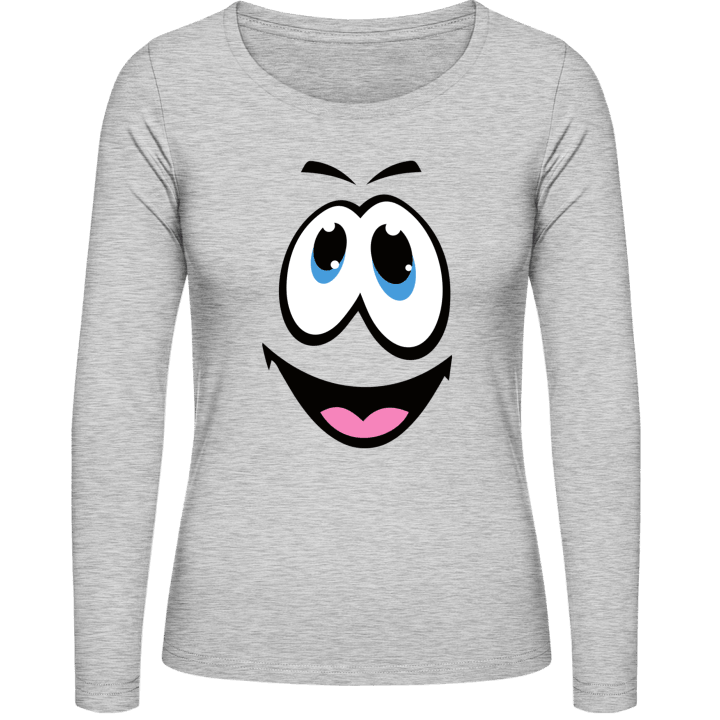 Happy Face Smiley Langermet skjorte for kvinner contain pic