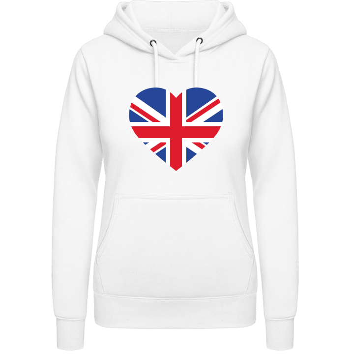 Great Britain Heart Flag Hoodie för kvinnor contain pic