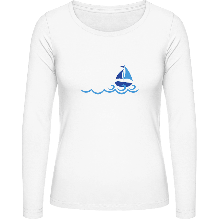 Sailboat On Waves Langærmet skjorte til kvinder 0 image