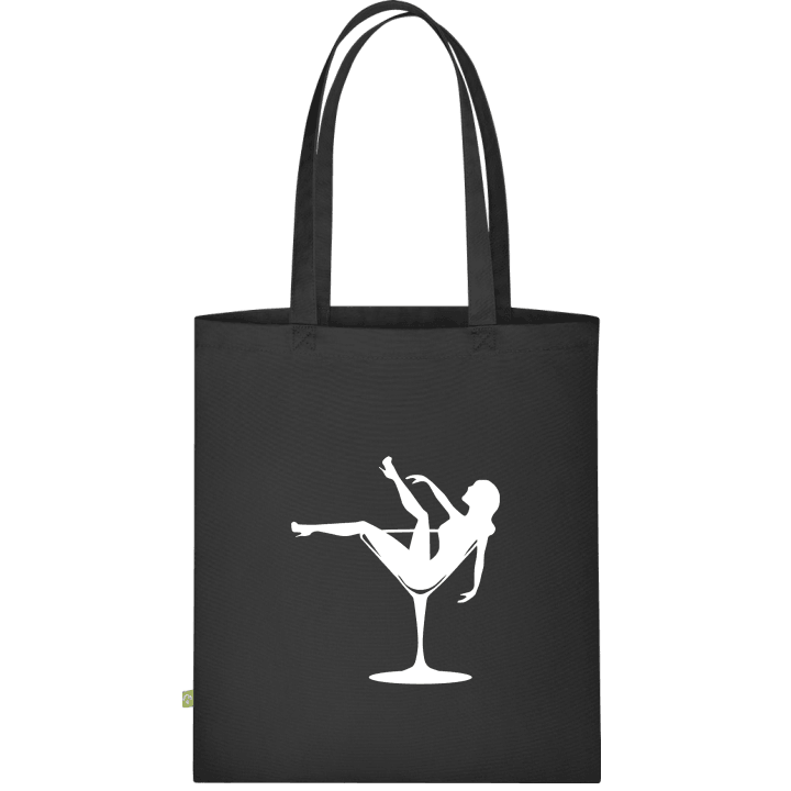 Woman In Cocktail Glas Stofftasche contain pic