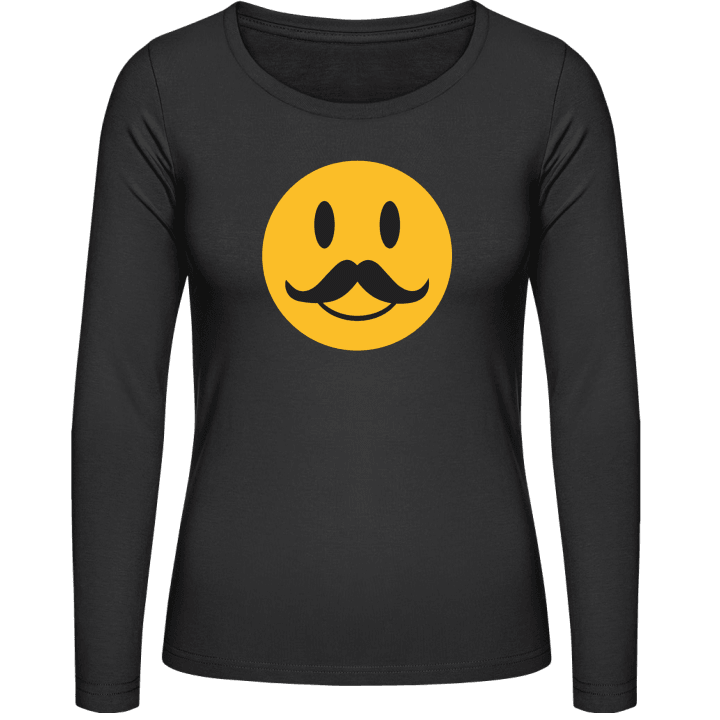 Mustache Smiley Camisa de manga larga para mujer 0 image