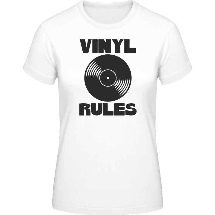Vinyl Rules Vrouwen T-shirt contain pic