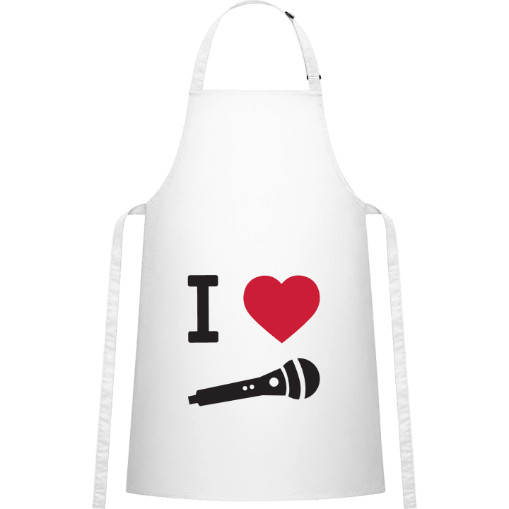 I Heart Singing Michrophone Kitchen Apron contain pic