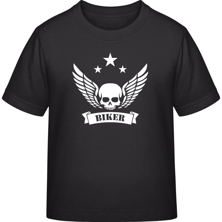 Biker Skull Winged Camiseta infantil contain pic