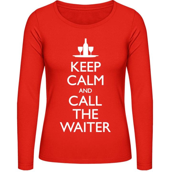 Keep Calm And Call The Waiter Frauen Langarmshirt contain pic