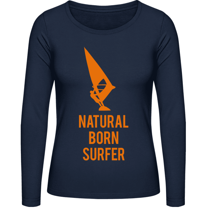 Natural Born Surfer Camisa de manga larga para mujer contain pic