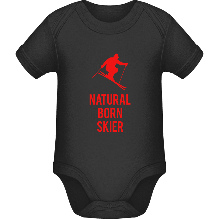 Natural Born Skier Baby romper kostym contain pic
