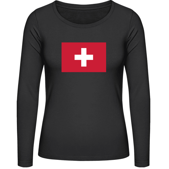 Swiss Flag Camisa de manga larga para mujer contain pic
