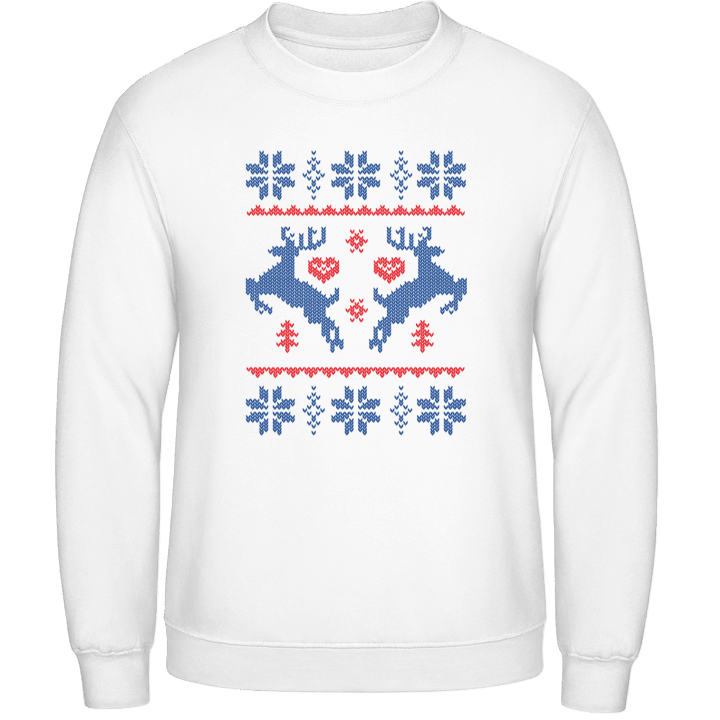 Christmas Pattern Reindeer Sweatshirt 0 image