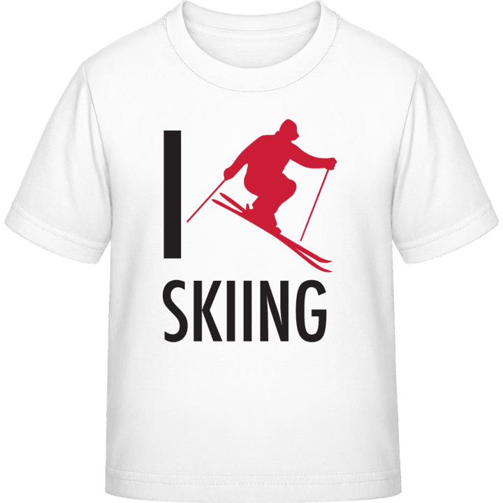 I Love Skiing T-skjorte for barn contain pic