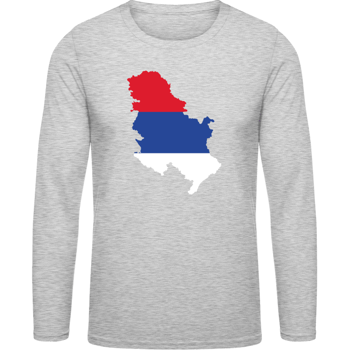 Serbia Map Langermet skjorte contain pic