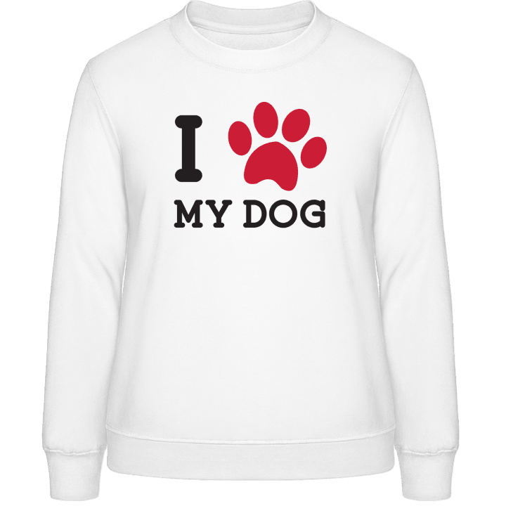 I Heart My Dog Footprint Sweatshirt til kvinder 0 image