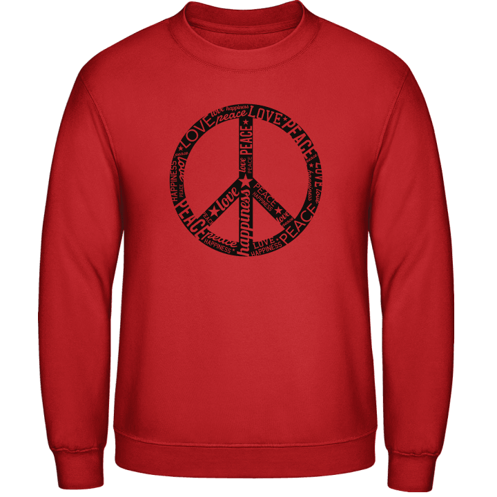 Peace Sign Typo Sweatshirt 0 image