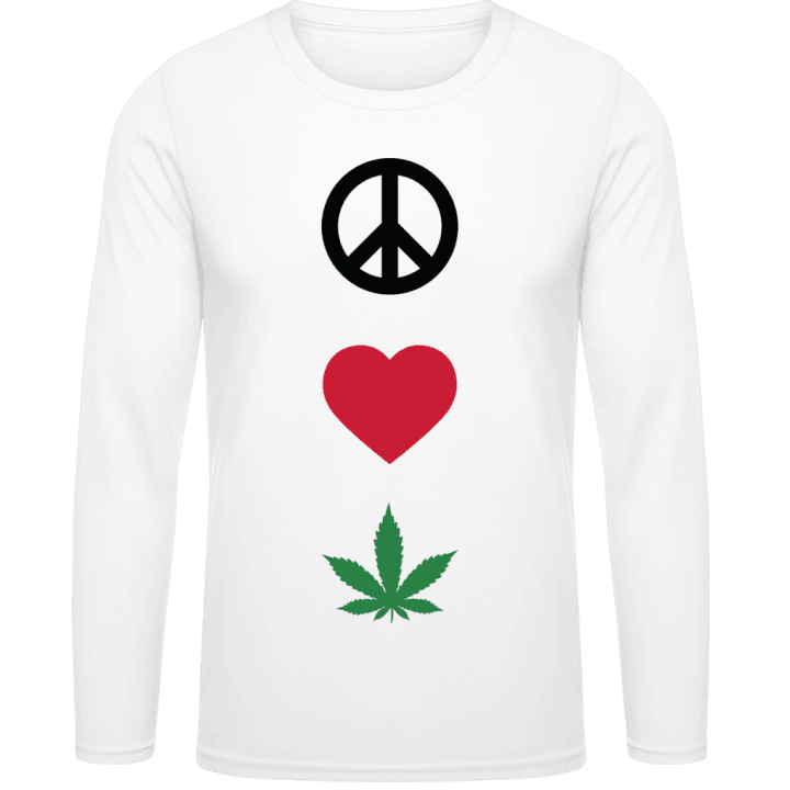 Peace Love Weed Long Sleeve Shirt 0 image
