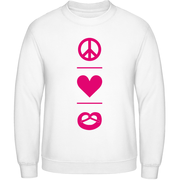 Peace Love Brezel Felpa contain pic