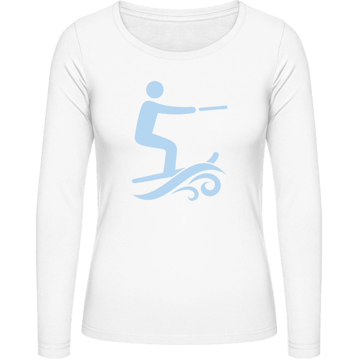 Water Skiing T-shirt à manches longues pour femmes contain pic