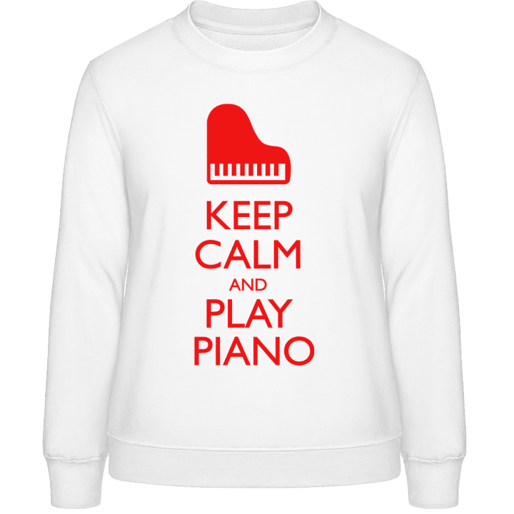 Keep Calm And Play Piano Frauen Sweatshirt contain pic