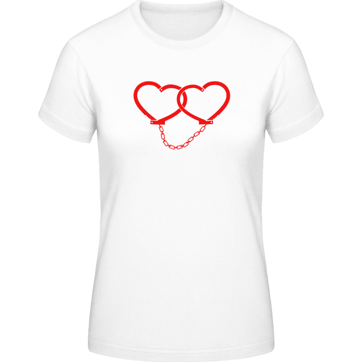 Heart Handcuffs T-skjorte for kvinner contain pic
