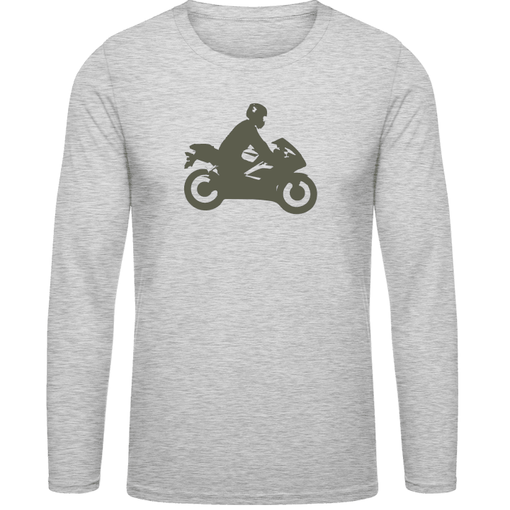 Motorcyclist Silhouette Long Sleeve Shirt 0 image