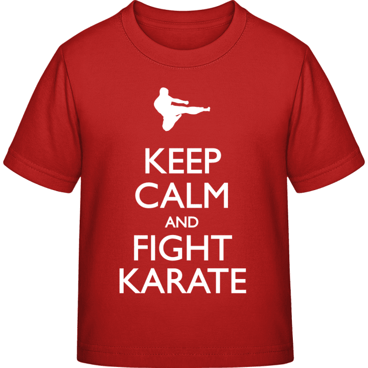 Keep Calm and Fight Karate T-skjorte for barn contain pic