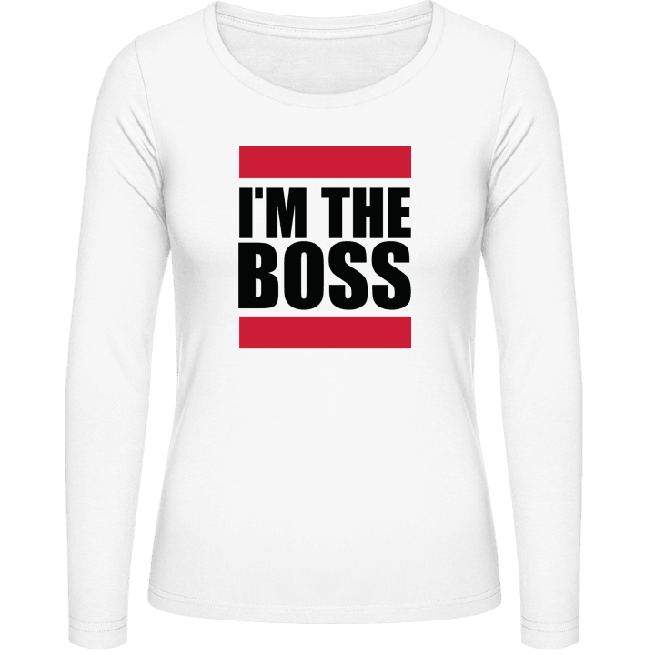 I'm The Boss Logo Kvinnor långärmad skjorta contain pic