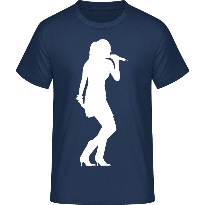 Singing Woman Silhouette T-skjorte contain pic