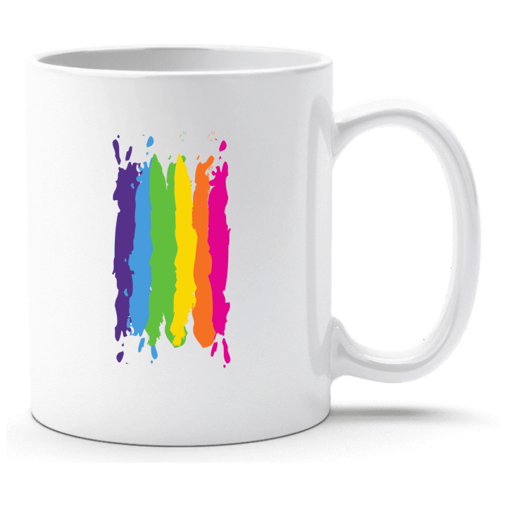 Acrylic Painted Rainbow Cup 0 image