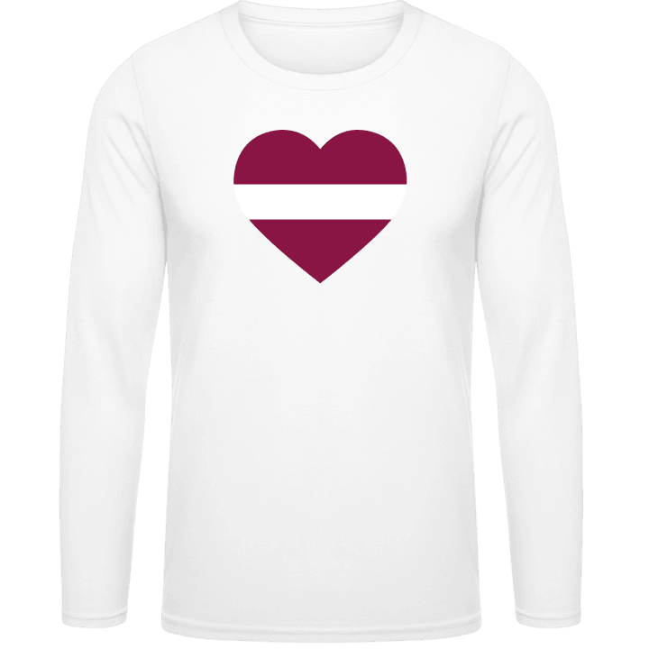 Latvia Heart Flag Langermet skjorte contain pic