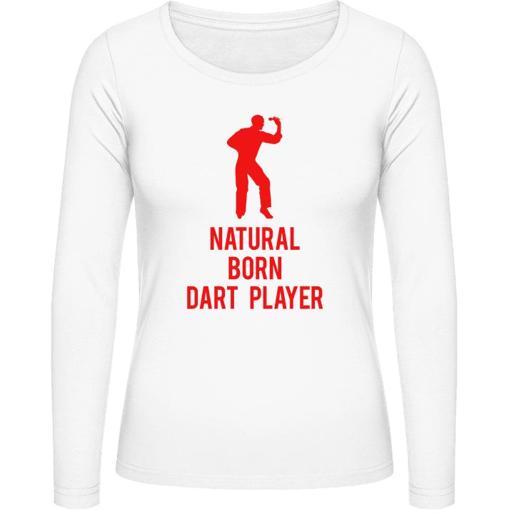 Natural Born Dart Player Langermet skjorte for kvinner contain pic