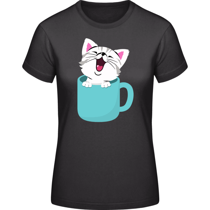 Cat In A Cup  T-skjorte for kvinner 0 image