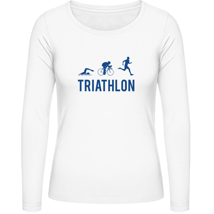 Triathlon Silhouette Frauen Langarmshirt contain pic