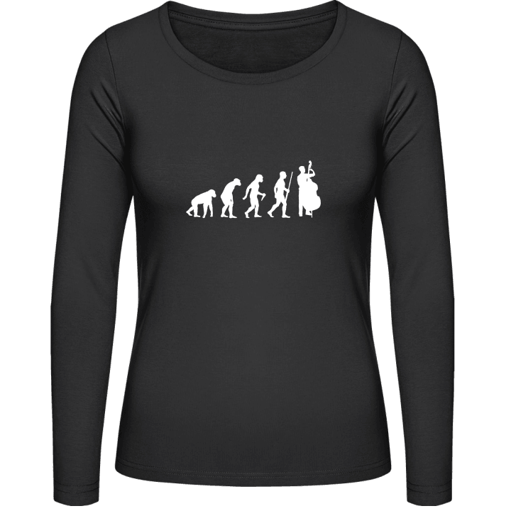 Double Bass Contrabass Evolution Vrouwen Lange Mouw Shirt contain pic