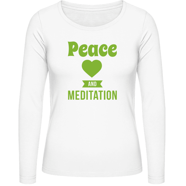 Peace Love Meditation Langermet skjorte for kvinner contain pic