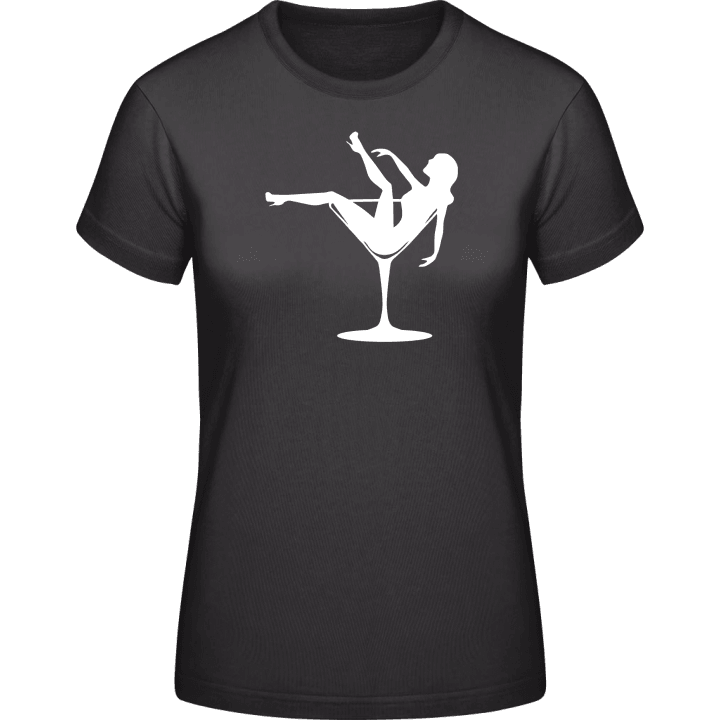 Woman In Cocktail Glas T-shirt för kvinnor 0 image