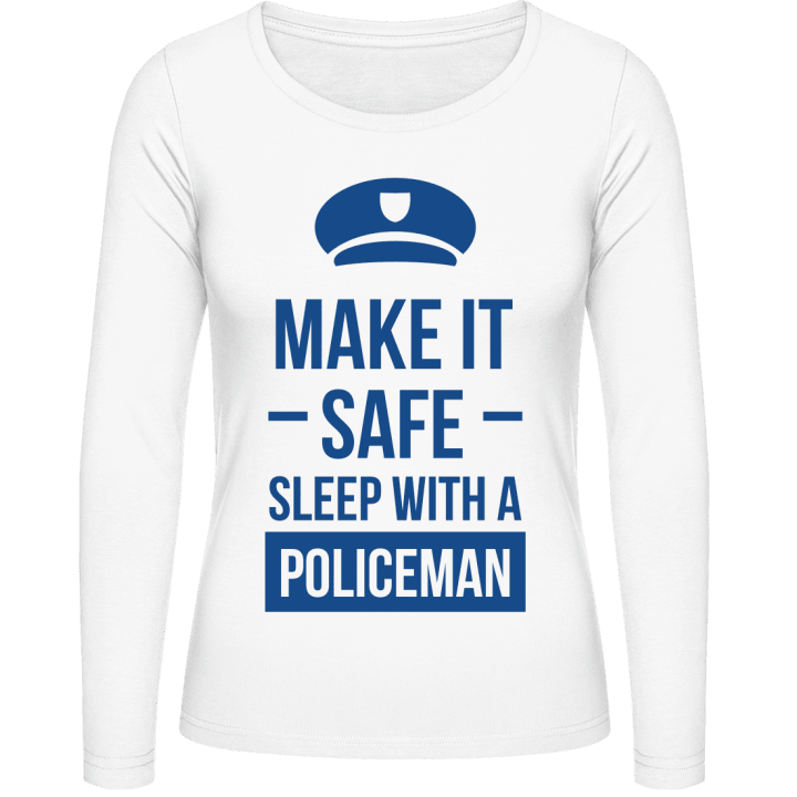 Make It Safe Sleep With A Policeman Vrouwen Lange Mouw Shirt contain pic