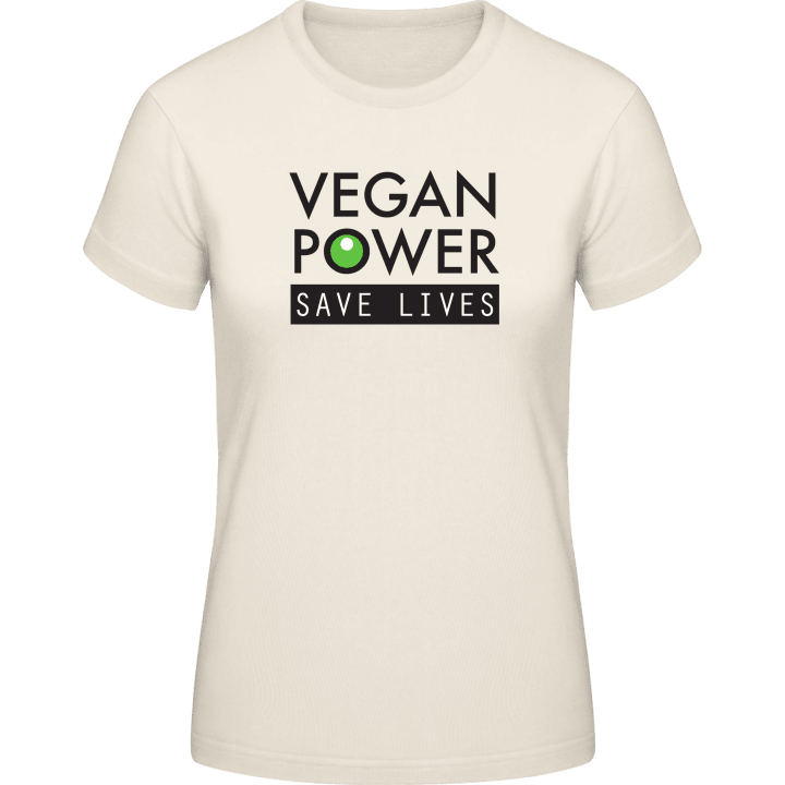 Vegan Power Save Lives Vrouwen T-shirt contain pic