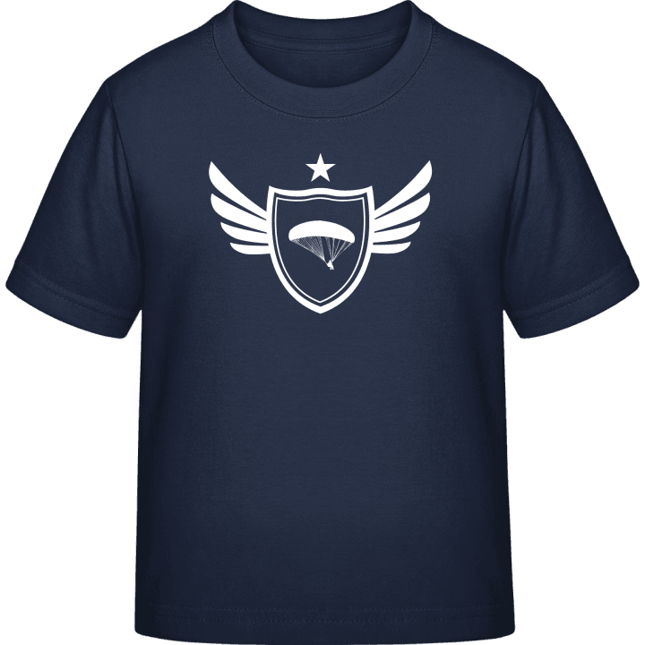 Winged Paraglider Logo T-skjorte for barn contain pic