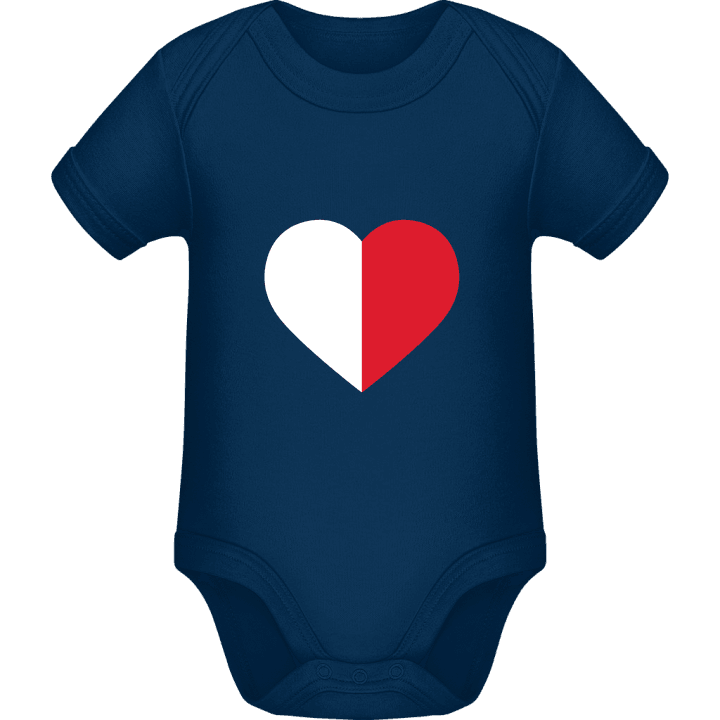 Malta Heart Flag Baby romper kostym contain pic